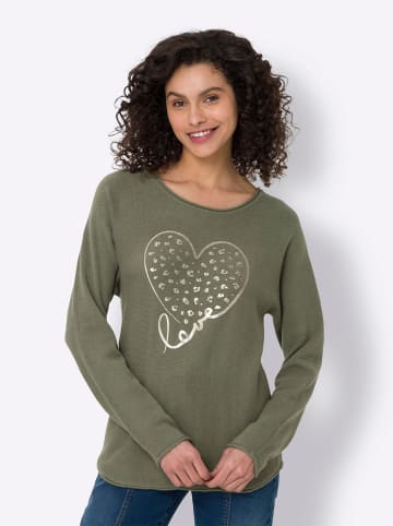 Heine Fledermauspullover in khaki