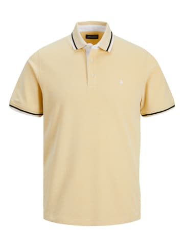 Jack & Jones Polo Shirt JJEPAULOS Sommer Hemd Kragen Pique Cotton in Gelb-2