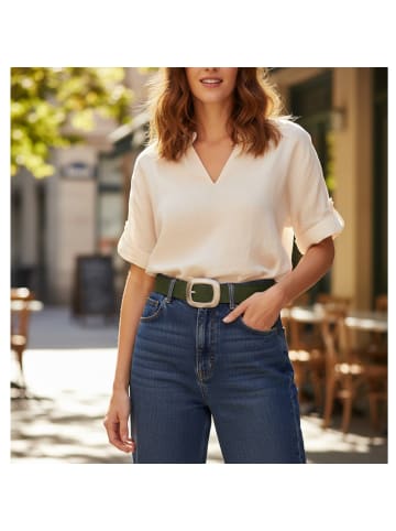 FRONHOFER Damengürtel 4 cm, Ledergürtel in Jade