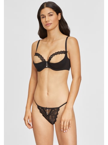 PETITE FLEUR GOLD String in schwarz