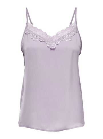 JACQUELINE de YONG Tank Top Oberteil Spitzen JDYAPPA Lace Shirt Sommershirt in Lila