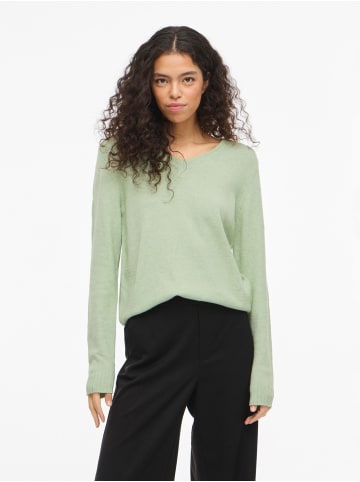 Vila Strickpullover in Smoke Green