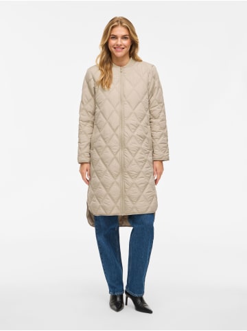 Vila Steppmantel mit Frontreißverschluss in Feather Gray