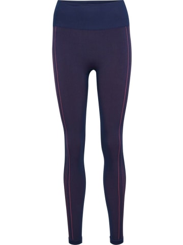 Hummel Sportleggings "Yoga Seamless Hw Tights" in Blau