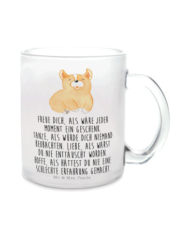 Mr. & Mrs. Panda Tasse Corgie mit Spruch in Transparent