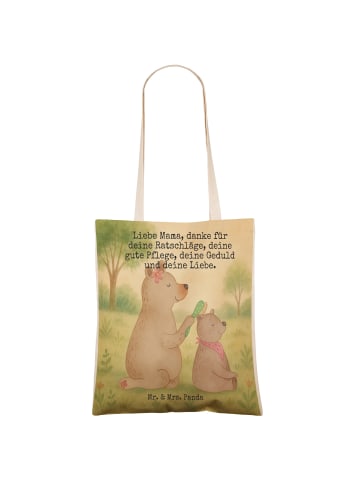 Mr. & Mrs. Panda Stofftasche Bär Kind Design mit Spruch in Weiß