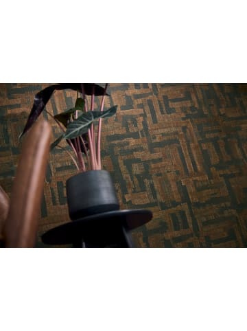 A.S. Création Tapete Modern Canvas in Kupfer-Schwarz