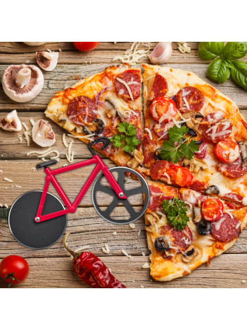 relaxdays 2 x Pizzaschneider in Rot