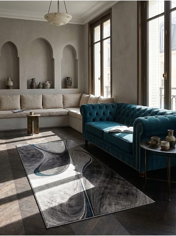 KADIMA DESIGN Läufer Abstrakt pflegeleicht Wohnzimmer Schlafzimmer Flur Esszimmer in Grau