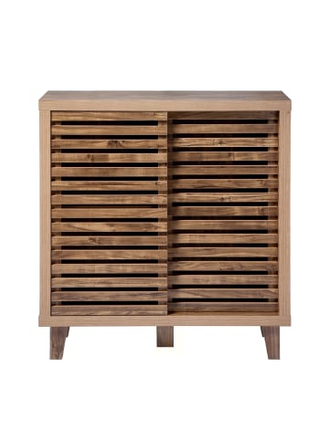 CALICOSY SIDEBOARD LIAM in Dunkles - (W) 80 x (H) 88,5 x (L) 29 cm