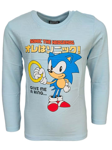 Sonic Langarmshirt Sonic The Hedgehog  in Hellblau