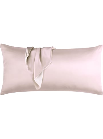 Aspero 2x Seiden Kissenbezüge 40x80 cm Alia in Rosa