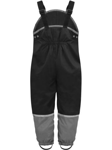 Normani Outdoor Sports Kinder Regenhose mit Hosenträgern in Schwarz