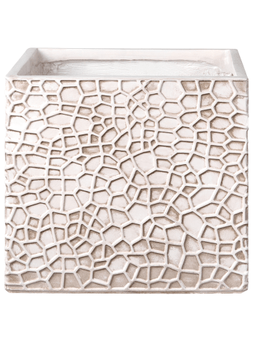 Beliani Outdoor Blumentopf FEIYAN in Beige - (W) 44 x (H) 38 x (L) 44 cm