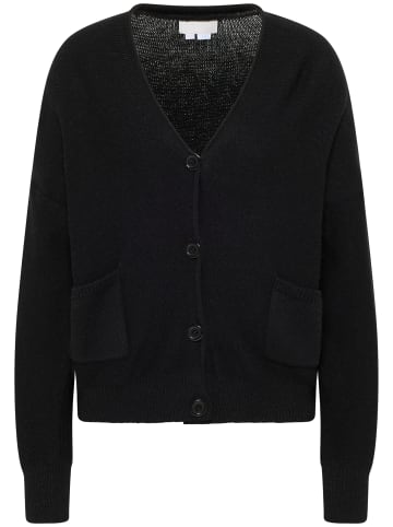 RISA Strickjacke Mit Knöpfen in Schwarz