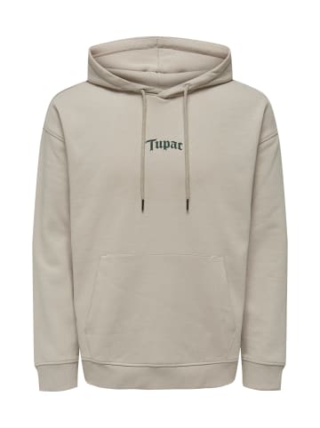 Only&Sons Hoodie 'Tupac' in beige