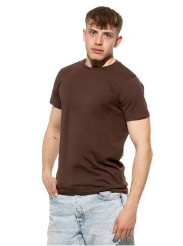 Cotton Prime® T-Shirt Basic O-Neck in Braun