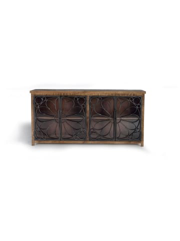Giner y Colomer Sideboard aus Mangoholz und schwarzem Metall in Brown