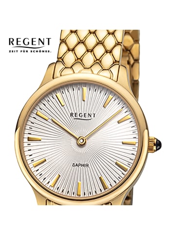 Regent Analog-Armbanduhr Regent Metallarmband gold klein (ca. 30mm)