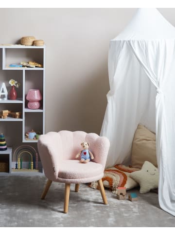 Beliani Kindersessel HALBY in Rosa/Braun - (W) 60 x (H) 54 x (L) 54 cm