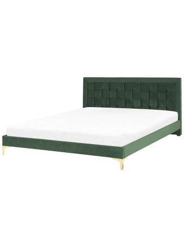 Beliani 3-tlg Doppelbett LIMOUX in Grün