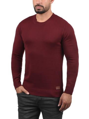 BLEND Strickpullover BHLars 20703347ME Strickpulli mit aufgestickten Ellenbogenpatches in Rot