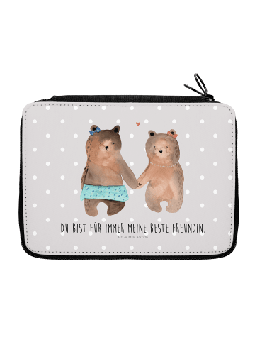 Mr. & Mrs. Panda Menschr Bär Freundin mit Spruch in Grau Pastell