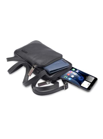 Roncato Detroit Handytasche Leder 11.5 cm in nero