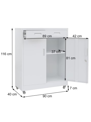 MCW Aktenschrank O89, Dunkelgrau
