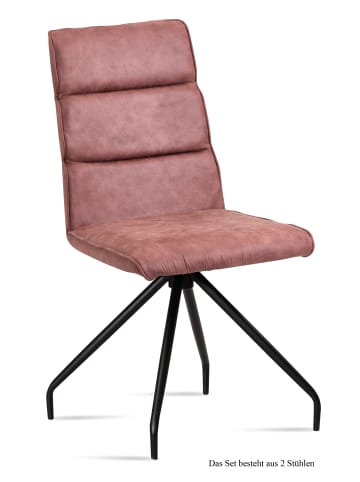 58 aufm Kessel ESSZIMMERSTUHL (2er-Set) Devnet 47x92x60 Schwarz/Cognac