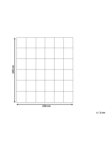 Beliani Bettdecke CERVINO in Weiß - (W) 220 x (H) 1 x (L) 240 cm