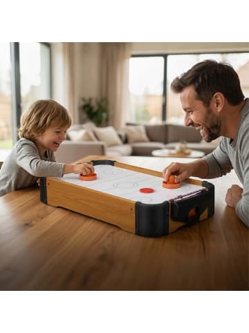 relaxdays Airhockey Tischspiel in Braun