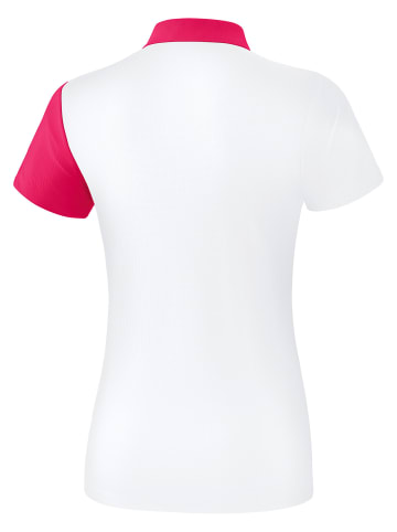 erima 5-C Poloshirt in weiss/love rose/peach