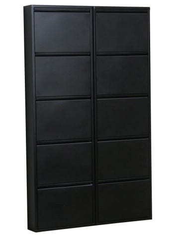 ebuy24 Schuhschrank Pisa Schwarz 101 x 16 cm