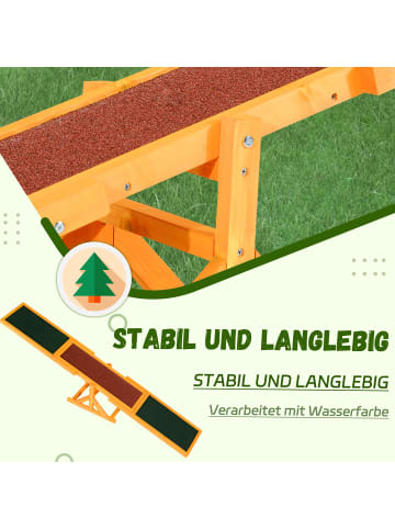 Pawhut Hundewippe Naturholz Tannenholz