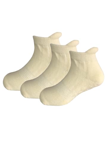Yalion 3er-Set Yalion Baby Kurzsocken mit Stern-Stoppern weich & rutschfest,beige