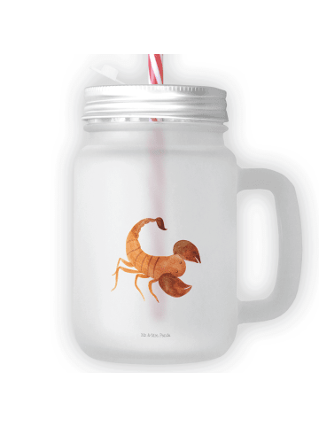 Mr. & Mrs. Panda Limonadenglas Sternzeichen Skorpion ohne Spruch in Transparent
