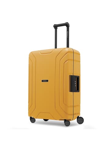 Redolz Essentials 15 4-Rollen Trolley 65 cm mit Dreipunkt-Verschluss in dark yellow