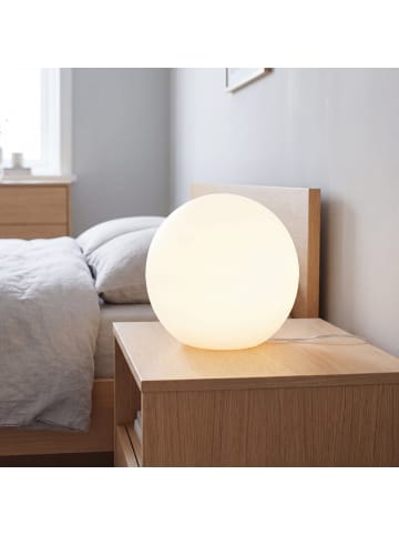 Licht-Erlebnisse Tischlampe EEK F Ø 30 x (H)26.5 cm in Weiß