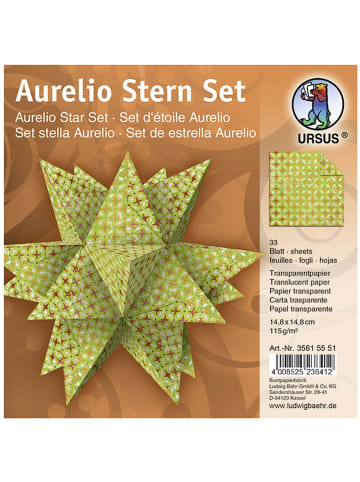 Buntpapierfabrik Ludwig Bähr Faltblätter Aurelio Stern Transparentpapier 115g/qm 14,8x14,8cm P...