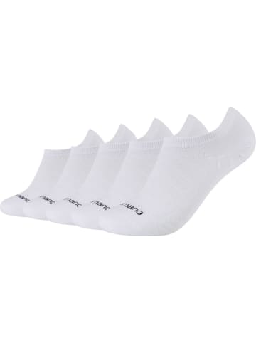 camano Baumwolle Unisex-Sneaker-Socken 5 Paar mesh ventilation in weiß
