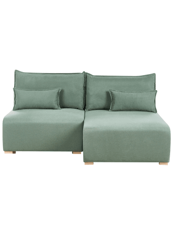 Beliani Modulsofa NERBO in Grün/Braun - (W) 200 x (H) 97 x (L) 154 cm