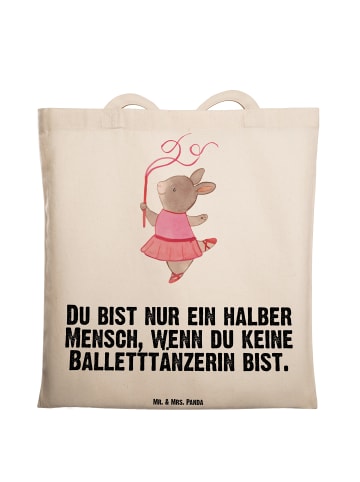 Mr. & Mrs. Panda Badetasche Balletttänzerin Herz mit Spruch in Creme