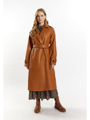 DreiMaster Vintage Trenchcoat Aus Leder in Cognac