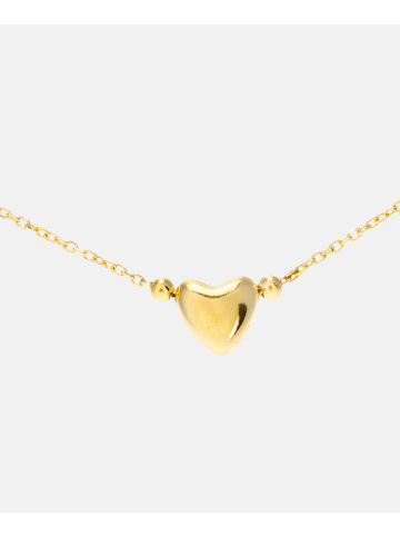 Diamant L'éternel Halskette aus 375 Gelbgold Herz-Design