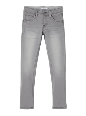 name it Jeans slim fit in medium grey denim