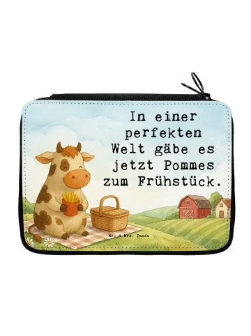 Mr. & Mrs. Panda Etui Kuh Pommes Design mit Spruch in Weiß