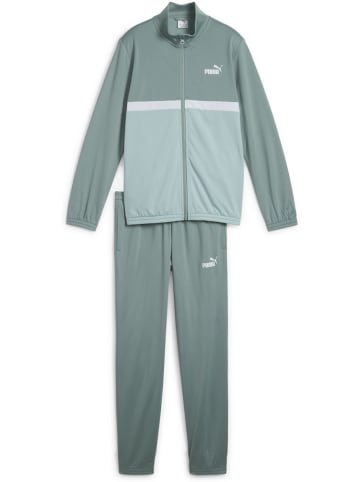 Puma Trainingsanzug "Poly Colorblock Suit B" in Grün