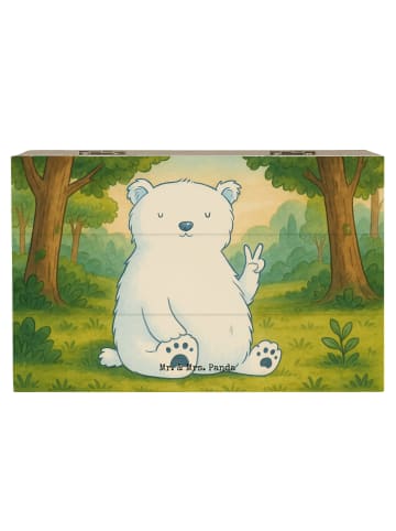 Mr. & Mrs. Panda Geschenkbox Eisbär Faul Design ohne Spruch in Weiß