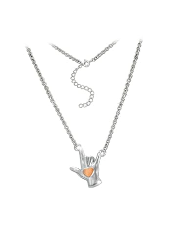 SilberDream 925 Silber vergoldet (Rosegold 333) Damen SilberDream Halskette ca. 41cm - 46cm